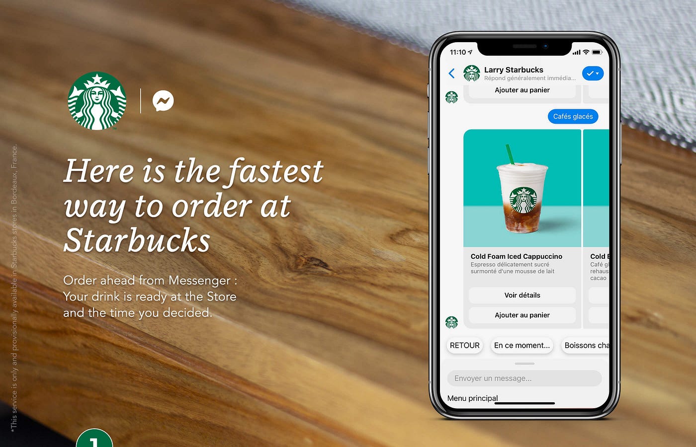TechDogs-"What Are Examples Of Chatbot In Business?"-"Ordering Starbucks via Messenger on a phone screen." TechDogs-"What Are Examples Of Chatbot In Business?"-"Ordering Starbucks via Messenger on a phone screen."