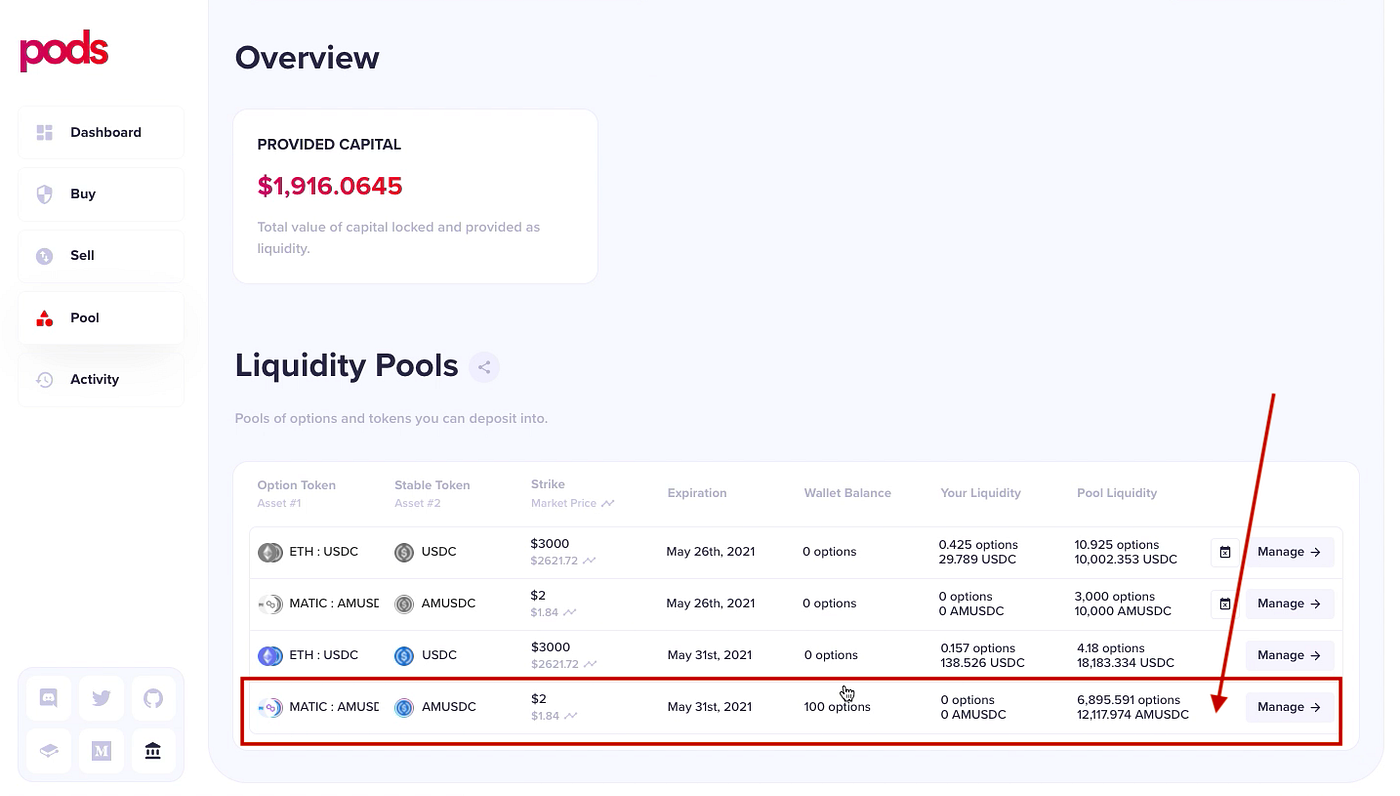 Guide: Adding Liquidity the Options AMM | by Eri | Medium