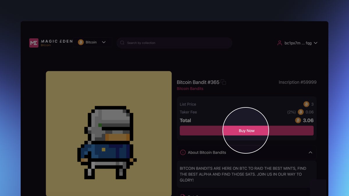 Buy and Sell Ordinals on Magic Eden with Xverse | by Xverse - Web3 Bitcoin  Wallet | Medium