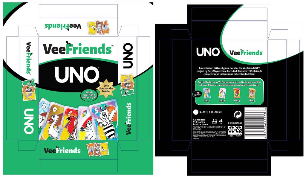 Mattel VeeFriends UNO Card Game - FR