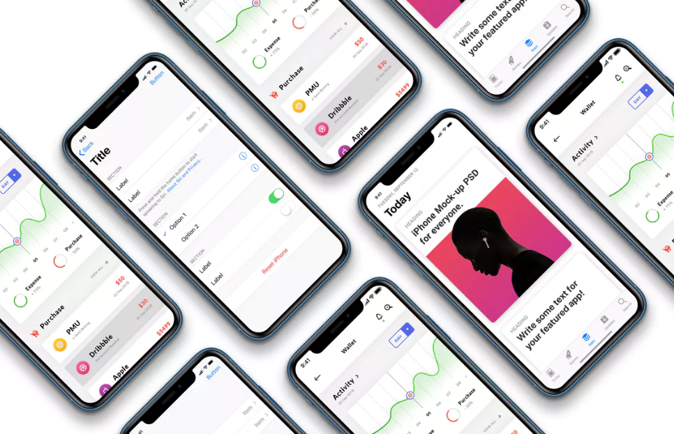 42 Best iPhone X, iPhone XS(Max) Mockups for Free Download[PSD+Sketch+PNG]  | by Trista liu | HackerNoon.com | Medium