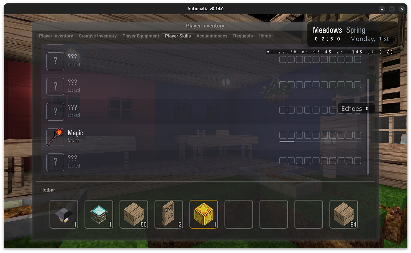 Automatia Update: Unbalanced Skills
