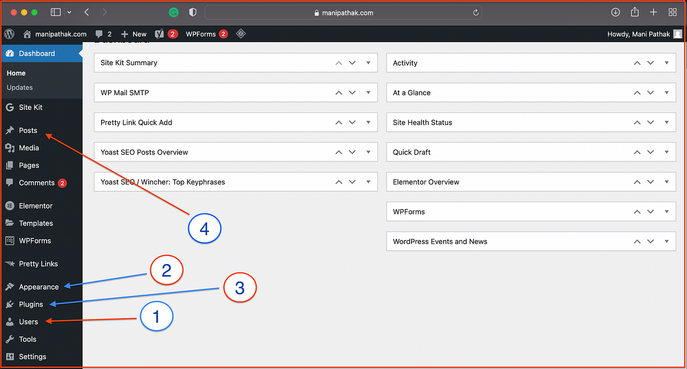 Customize your blog — WordPress Admin Panel