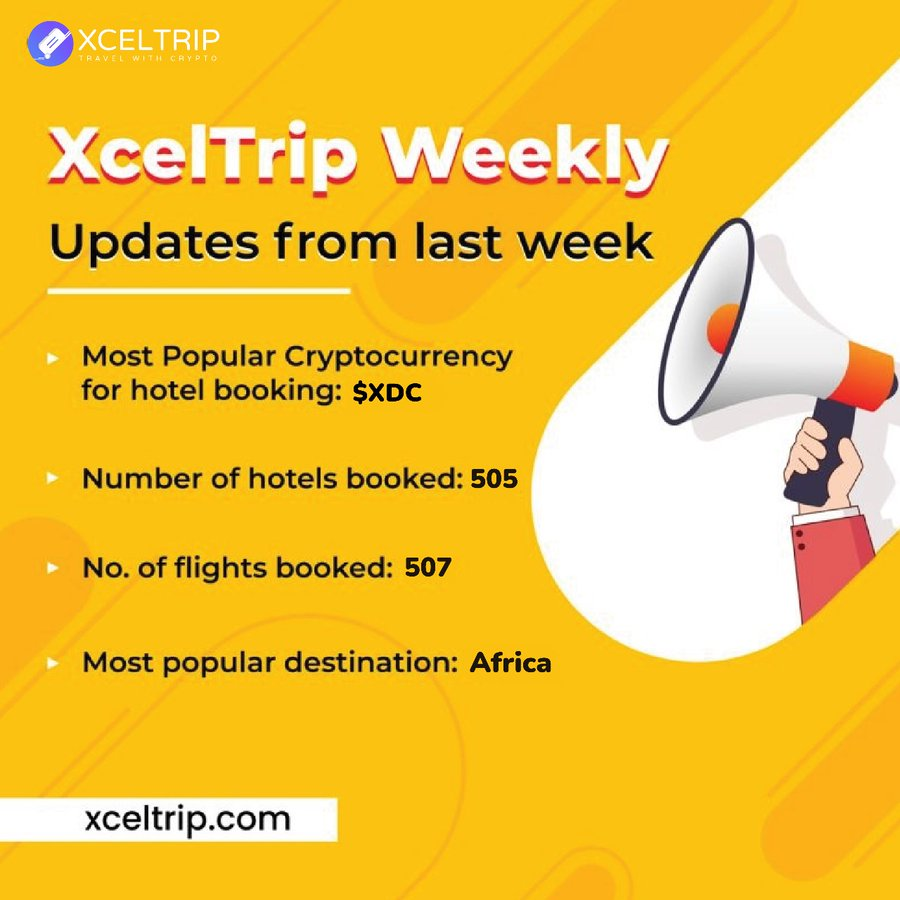 XcelTrip Embraces RWA chain $XDC as the Most Popular Cryptocurrency for  Travel Bookings. | by XDC Network News | Medium