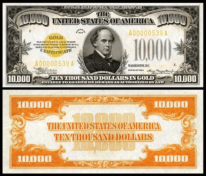 New 100000 Dollar Bill