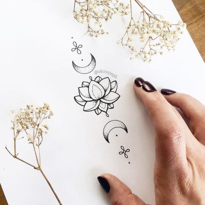 moon phase lotus tattooTikTok Search