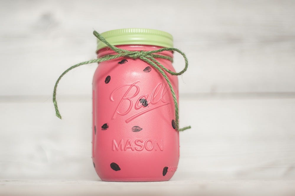 DIY Glow in the Dark Mason Jars - Sprinkled and Painted at KA Styles.co