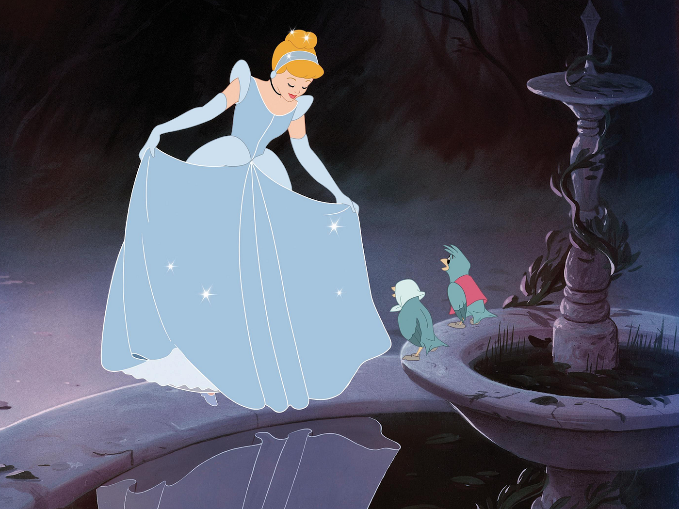 Shoes transparent Cinderella in the cartoon Cinderella