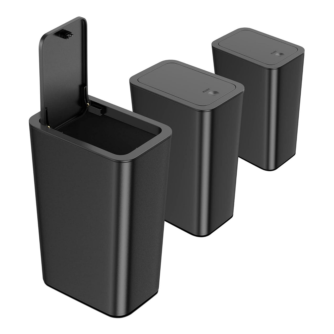 N. NETDOT 3 Pack 10 Liter Trash Cans Review: Sleek, Compact, and Pet-Proof Bins for Modern Living