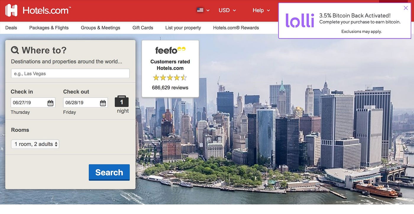 Earn bitcoin by booking hotels | by Robert Hoogendoorn | Medium