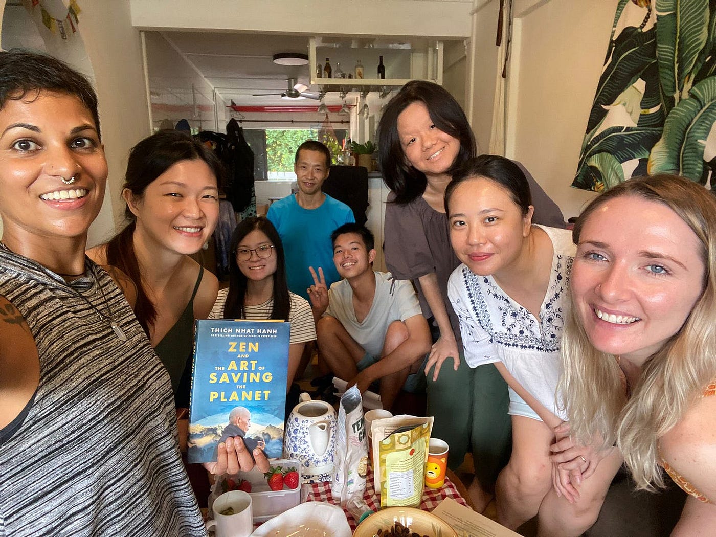 My work at The Eco Chapter involves bringing small groups of people together to work towards the small changes we want to see in ourselves and in the world. This was Eco Chapter’s final in-person Eco Book Club for 2025 at my house.