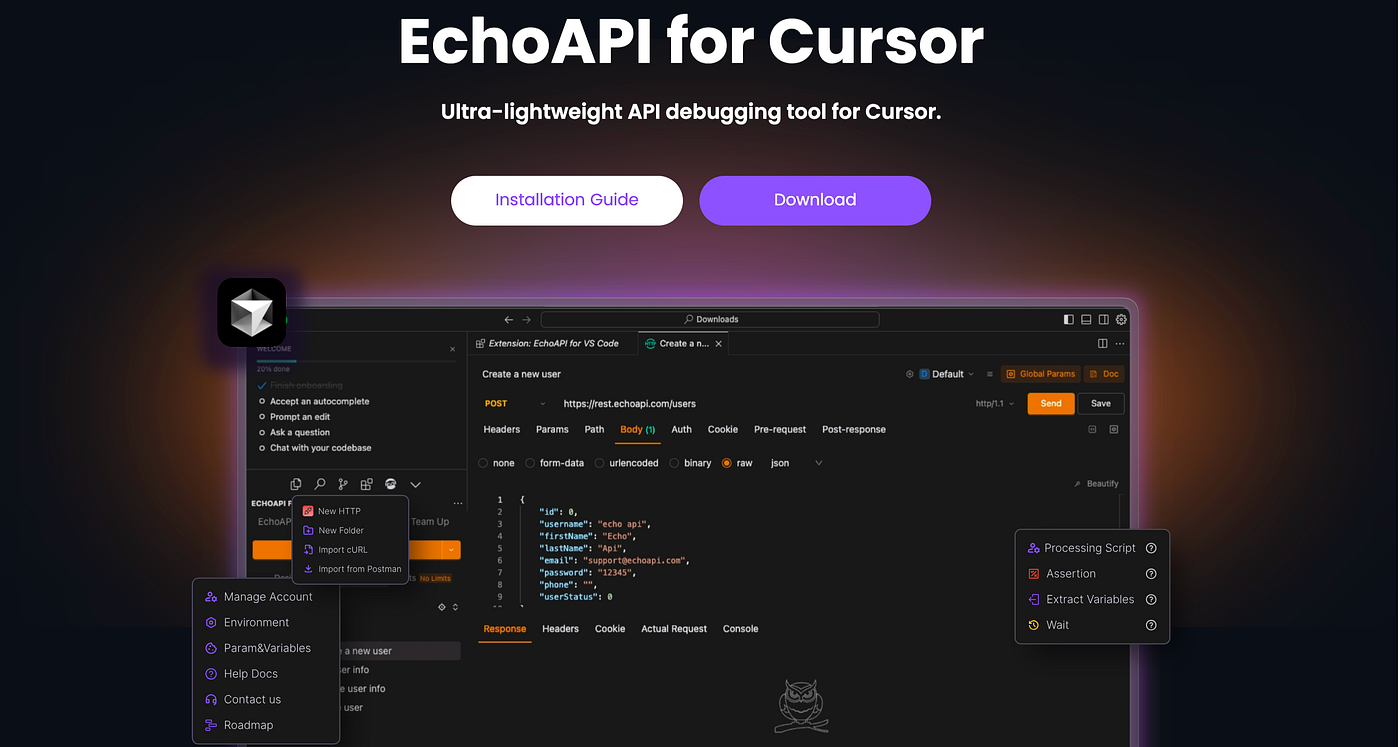 EchoAPI for Cursor 入門ガイド: アサーションの視覚化技術