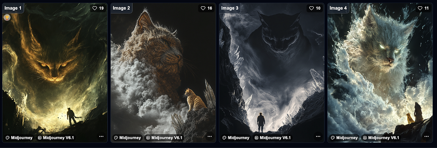 Giant Cat: Style Variations Test from AI Compare Hub