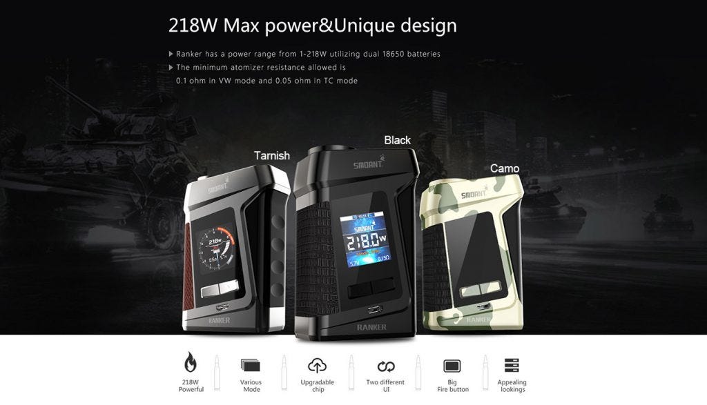 Smoant Ranker Mod Review. FIRST IMPRESSION OUT OF THE BOX: I have | by  Health Cabin | Medium