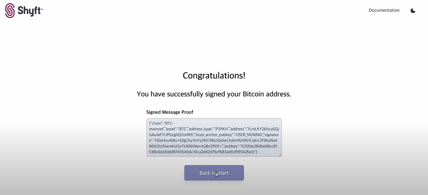 User Signing: A Step-by-Step Guide on Verifying Bitcoin Non-Custodial  Wallet Ownership | by Shyft Network | Shyft Network | Medium