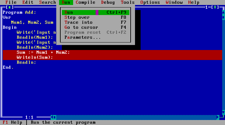 Turbo Pascal — my first IDE