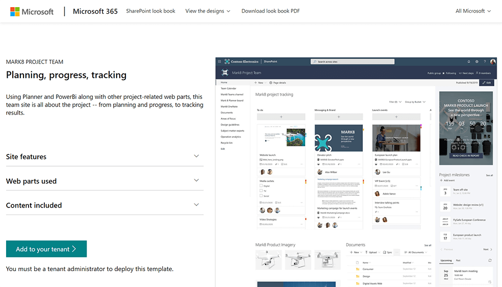 SharePoint Intranet Examples available out of the box