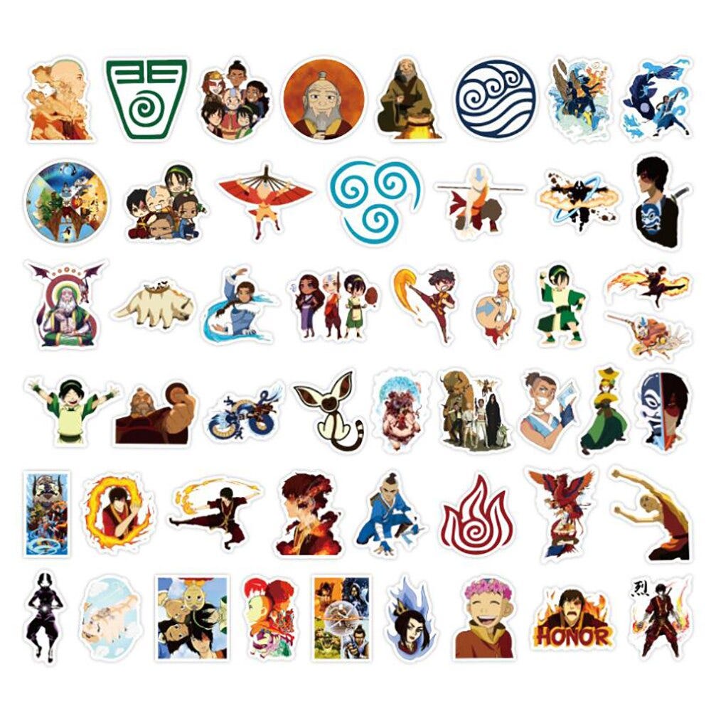 Avatar The Last Airbender Anime Stickers: 10/30/50pcs Stickers Collection -  Avatarthelastairbenderstore - Medium