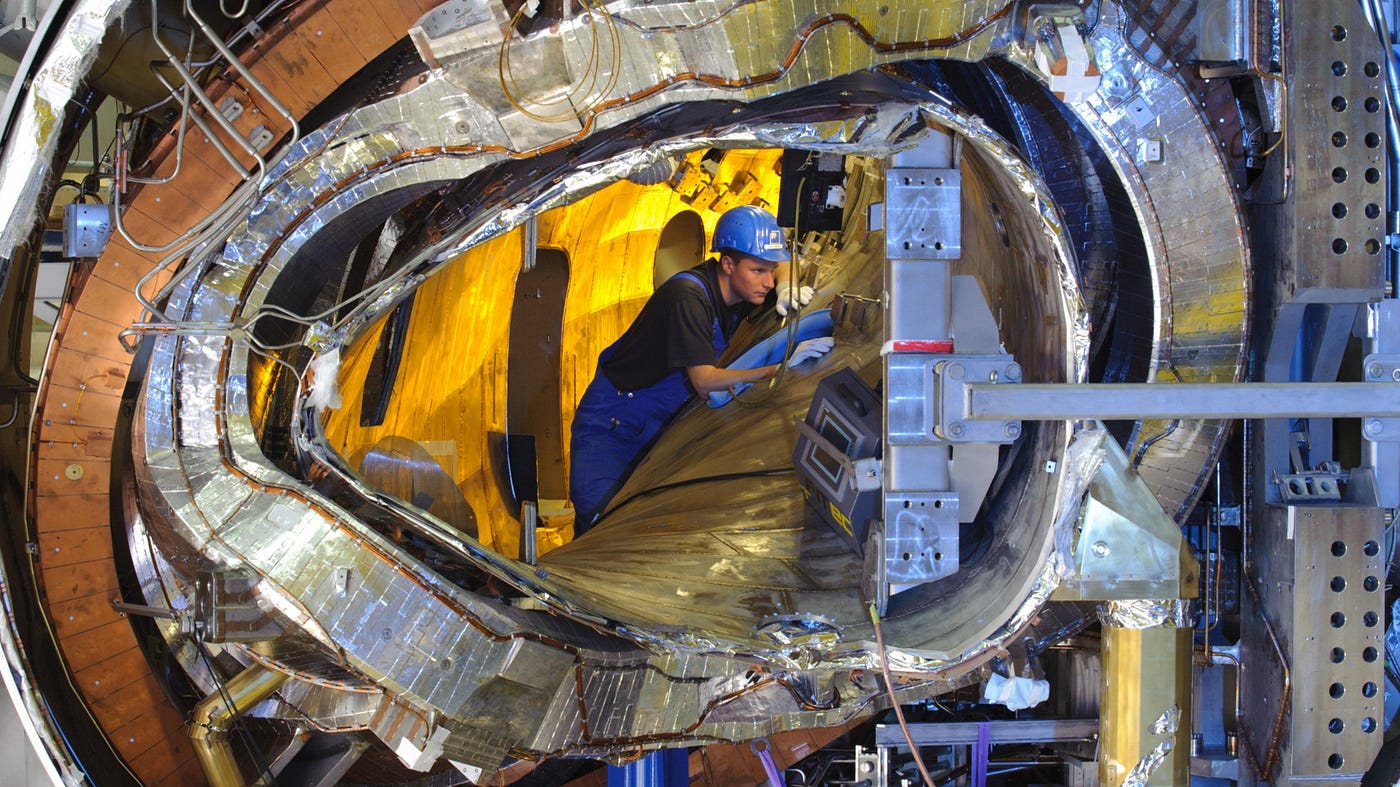 Inside the Wendelstein 7-X stellarator. Credit: MPI for Plasma Physics/Wolfgang Filser