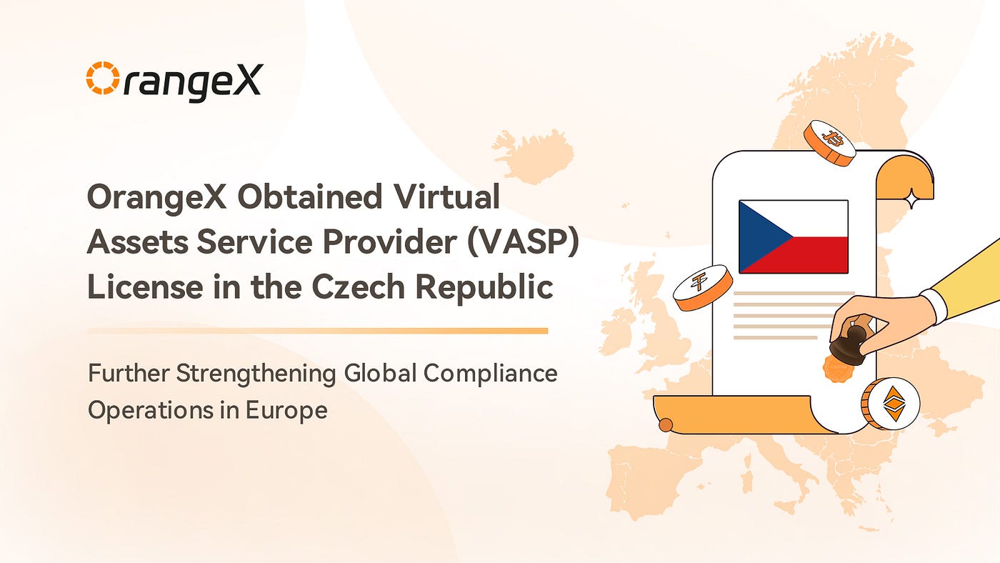 OrangeX.com Obtained Virtual Assets Service Provider (VASP) License in  Europe in the Czech Republic | by OrangeX.com | Medium