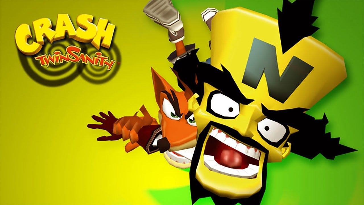 Um personagem do jogo crash bandicoot fica na frente de uma pilha de  moedas.