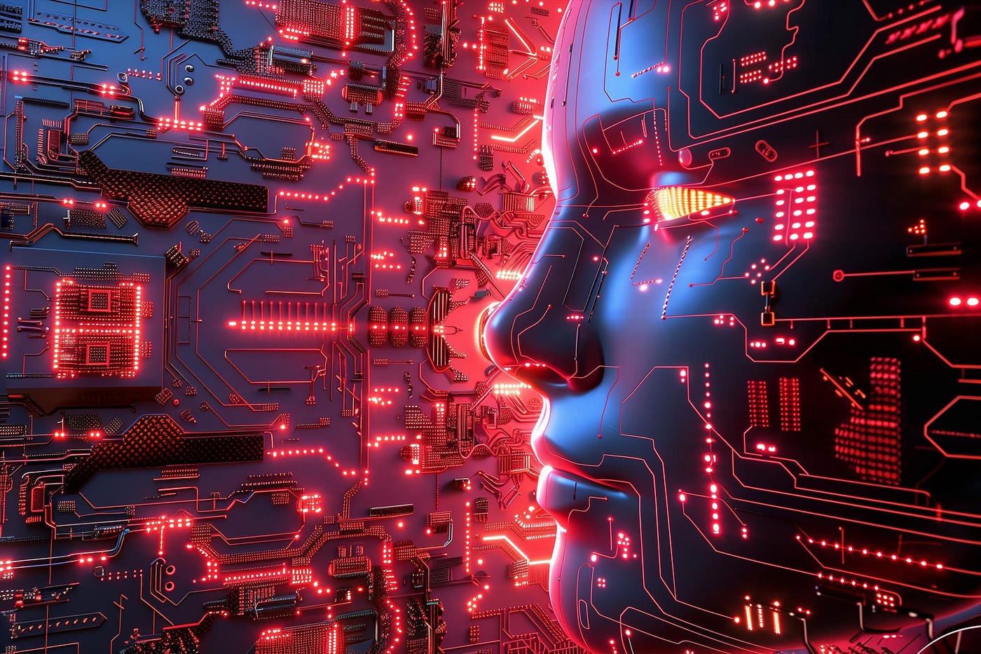 Artificial intelligence visualized as a digital human face integrated with glowing circuit board patterns. Image Credits: https://scitechdaily.com/how-scientists-are-finally-revealing-ais-hidden-thoughts/