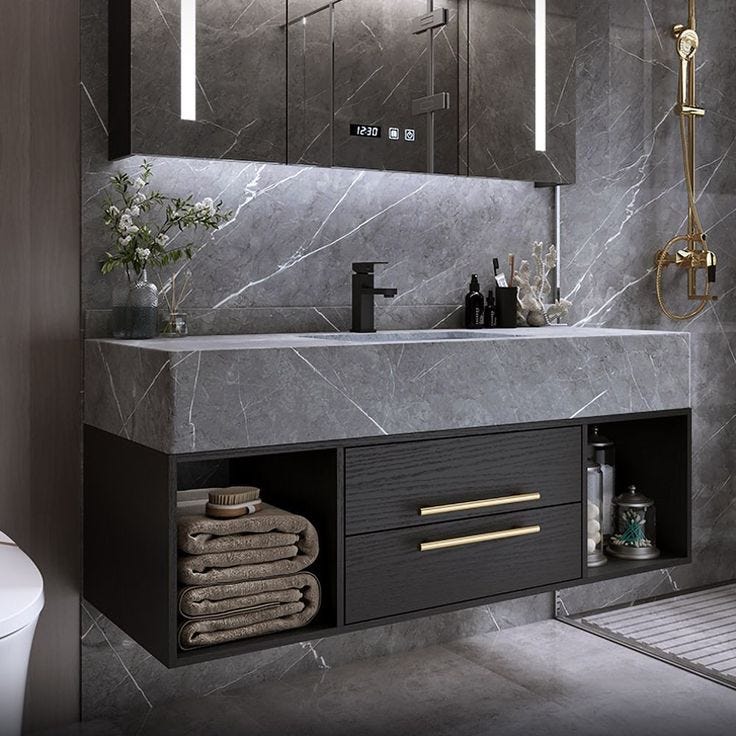 6 Grey Bathroom Ideas for a Grey-t Finish, by Little Ms. Designer, Luxury  Interior Design Firm