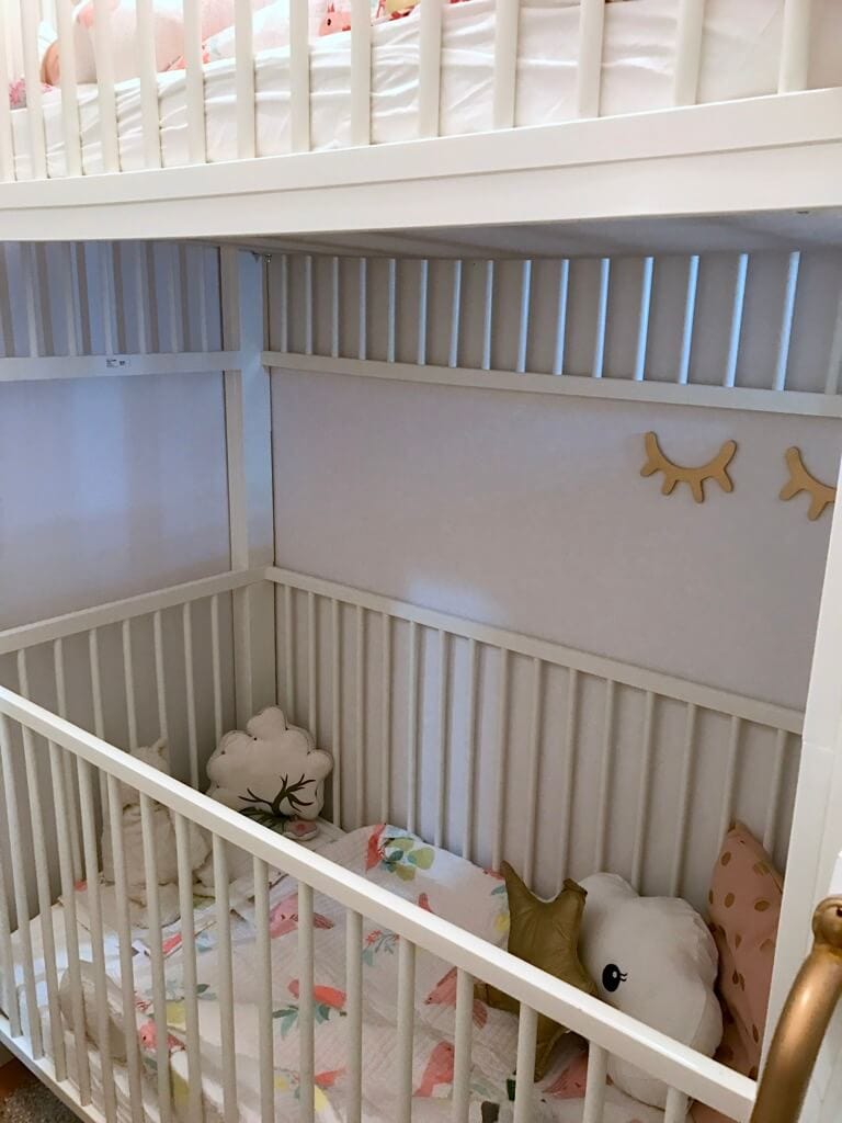 Crib bunk bed hacked from IKEA GULLIVER cots | by Beverly Sutton | Medium