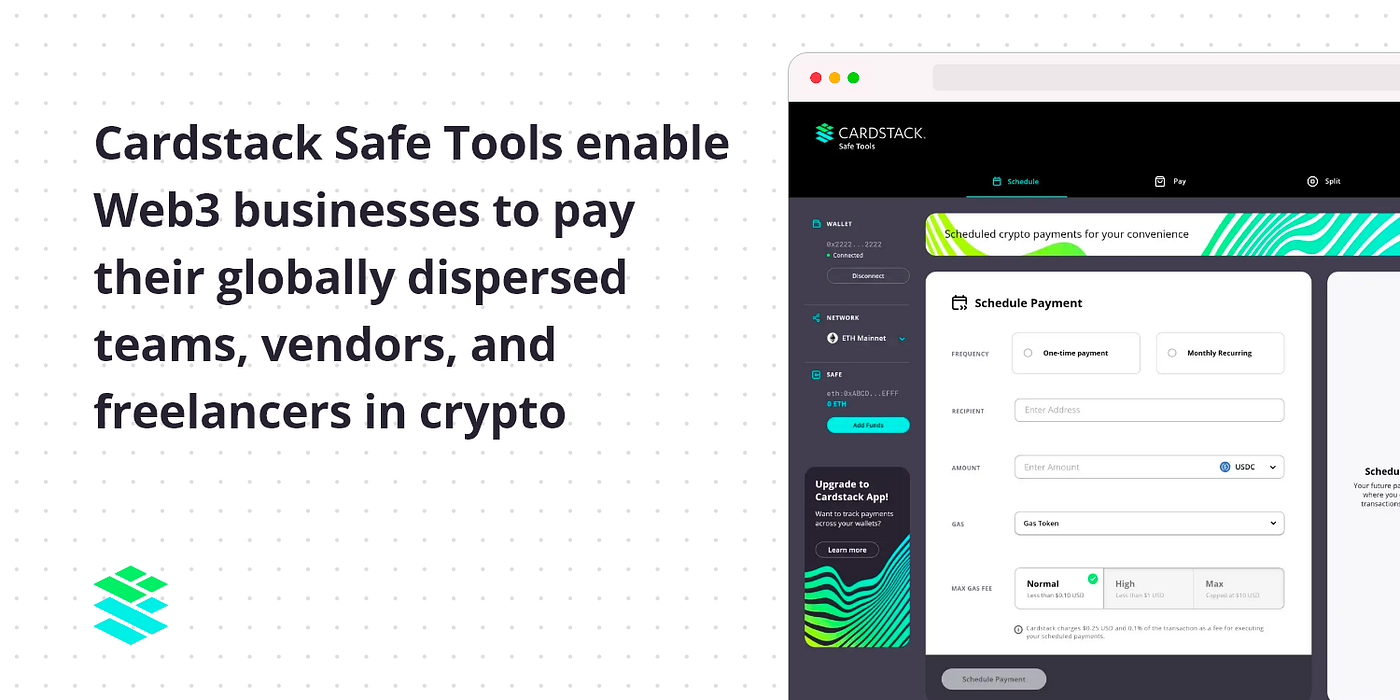 Introducing Cardstack Safe Tools (Beta) for Crypto-based Payroll Management  and Vendor Payments | by Cardstack Team | Cardstack | Medium