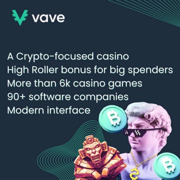Instant Gambling Bonuses with VAVE Crypto Casino | 100 Free Spins | by  S.HANZ | CryptoStars