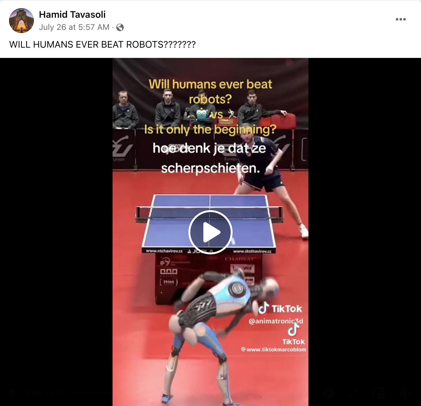 ALTERED This video doesnt show a robot defeating a man in a table tennis match by PesaCheck PesaCheck
