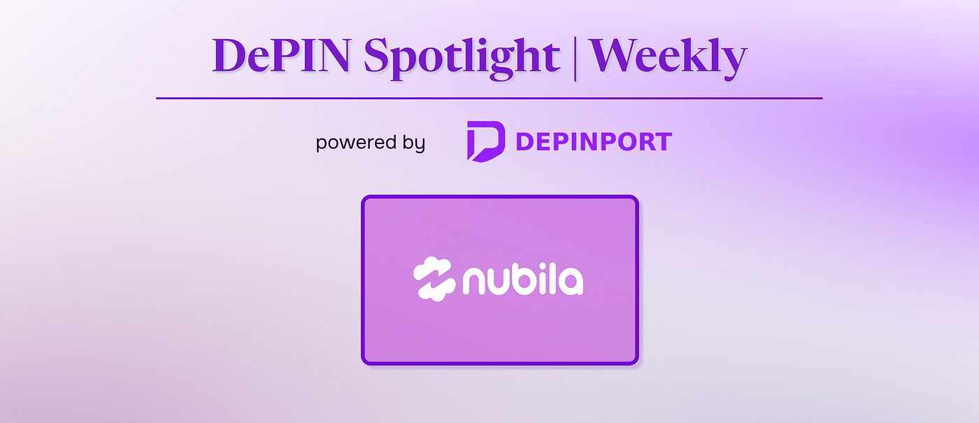 Depin Weekly Spotlight | Nubila: Building the Physical Perception Layer for  AI | by Depinport | Medium