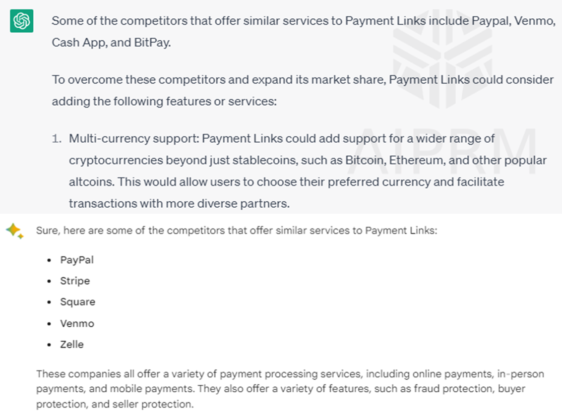 ChatGPT vs Bard] All about Payment links explained by AI [2] | by PIP |  Getpip | Medium