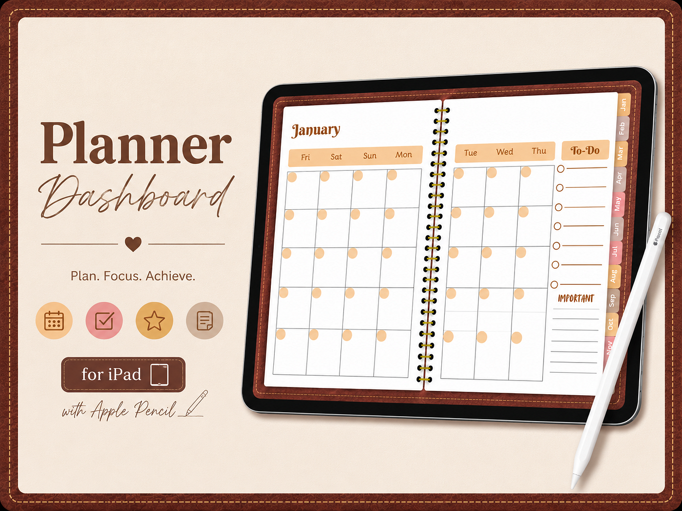 Planner Dashboard for iPad: The Ultimate Digital Planner to Organize Your Life