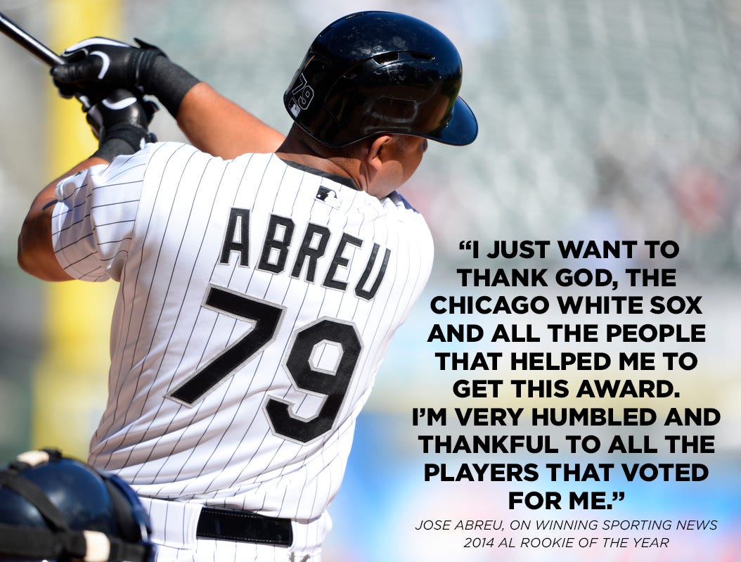 2014 MLB Rookie of the Year -- Jose Abreu of Chicago White Sox