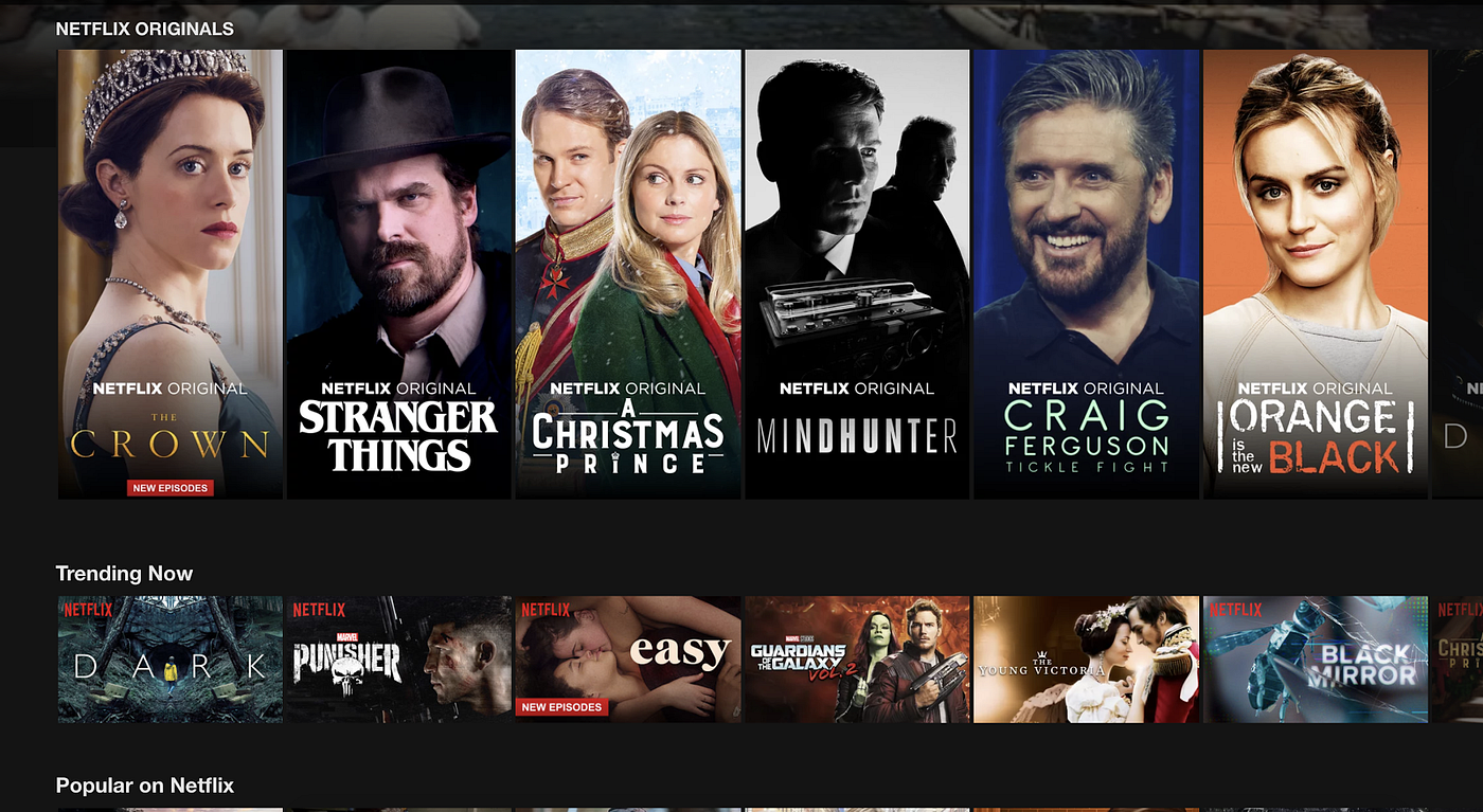 Current netflix deals series