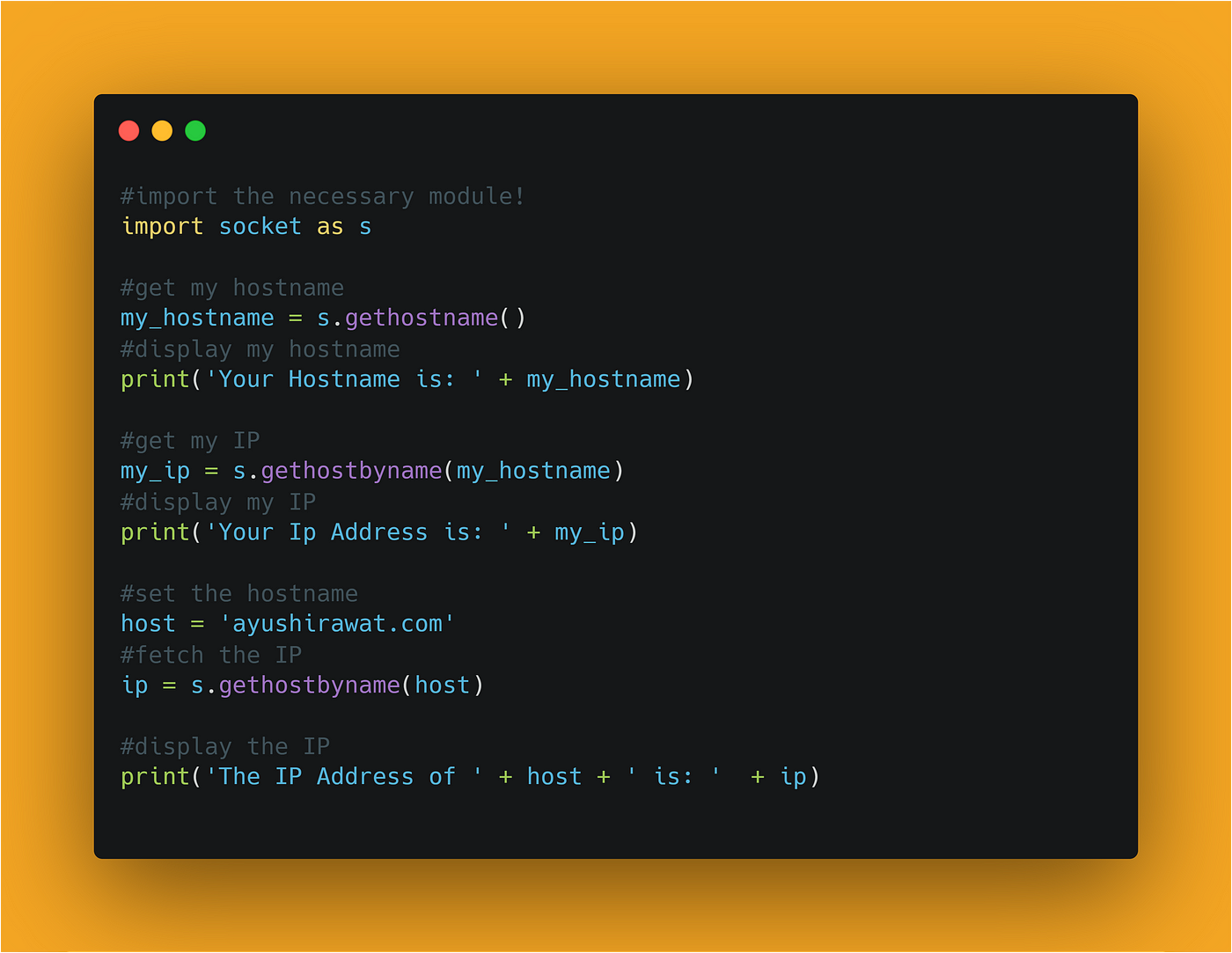 Find IP Address of any Website Using Python | by Ayushi Rawat | Analytics  Vidhya | Medium