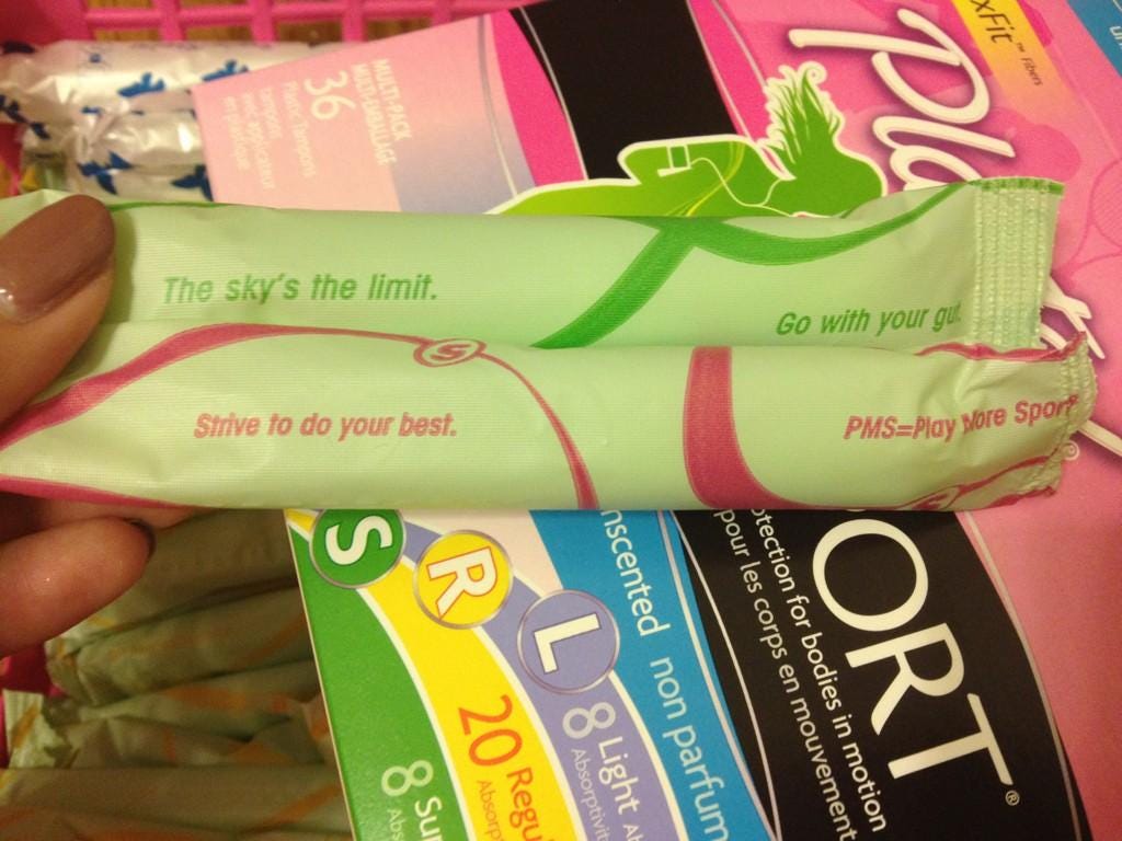 Bror Opera tirsdag Advice from my tampons. | by Andrea Ayres | Medium