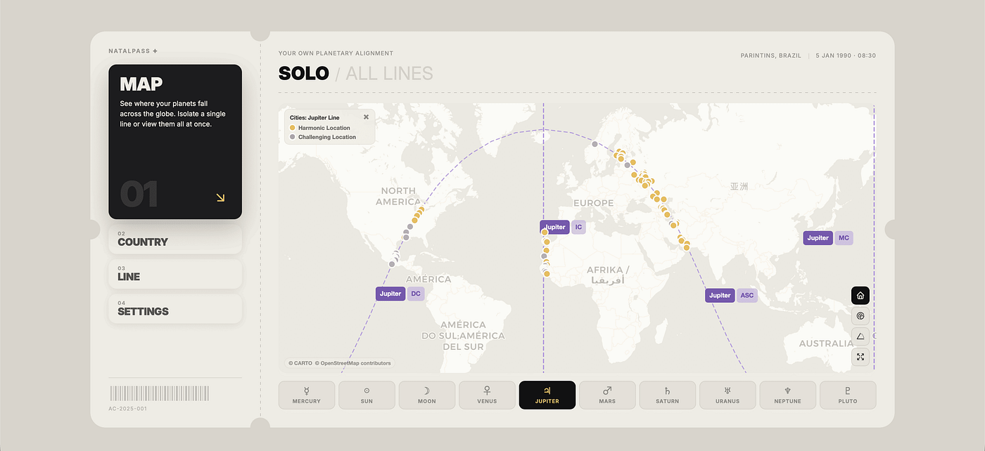 Jupiter Line Astrocartography: Luck, Growth, and the Hidden Cost of Saying Yes Too Much