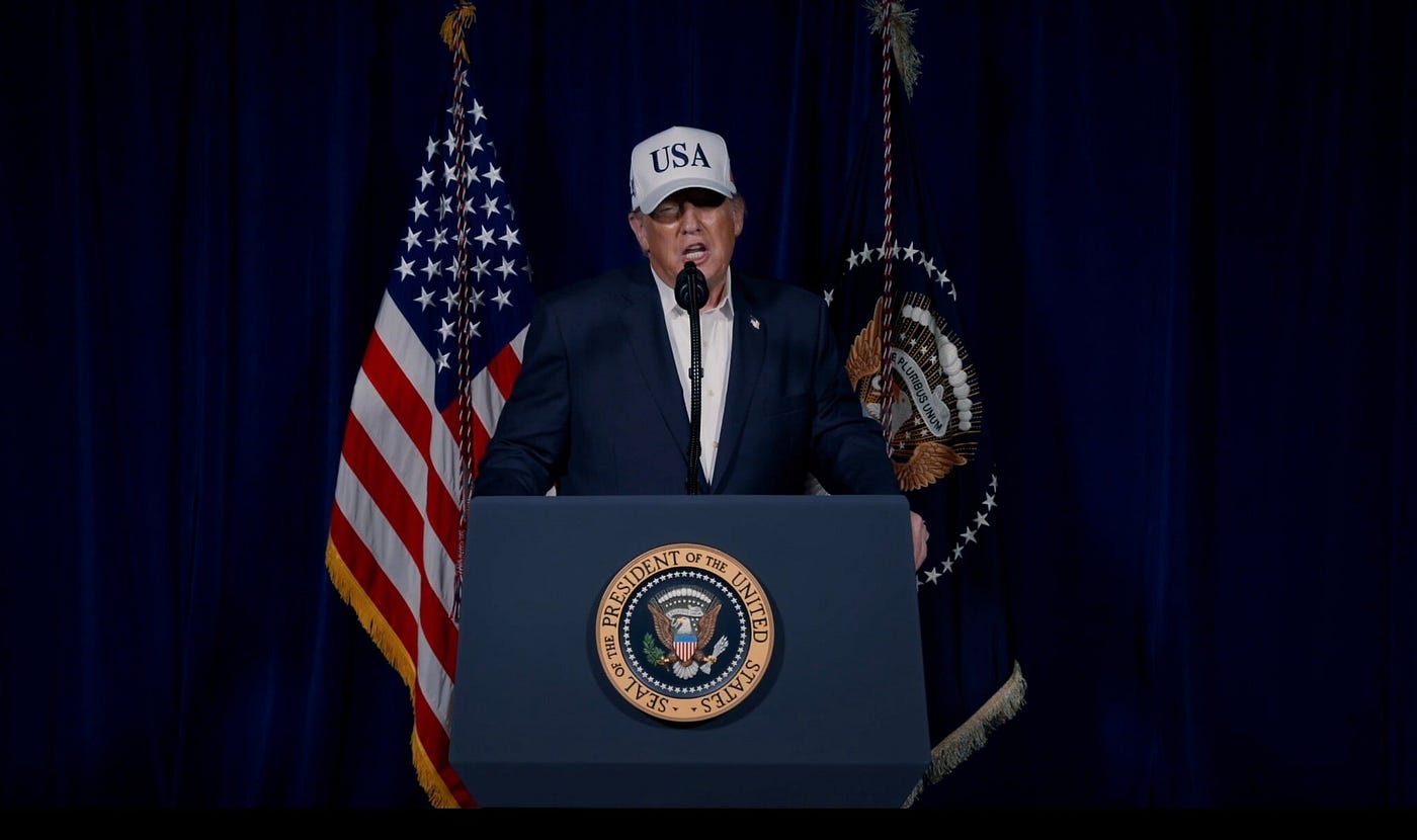 “Donald Trump’s declaration of ‘major combat operations’ against Iran”, Sourced: Times of Israel