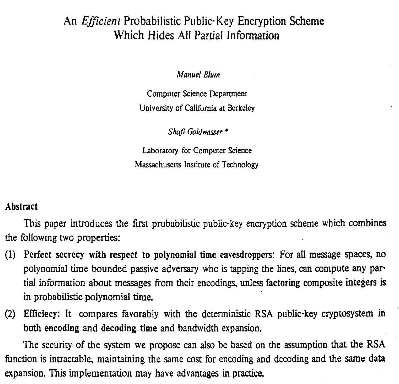 Cryptography In The Family: Blum, Blum and Blum | by Prof Bill Buchanan OBE  FRSE | ASecuritySite: When Bob Met Alice | Medium