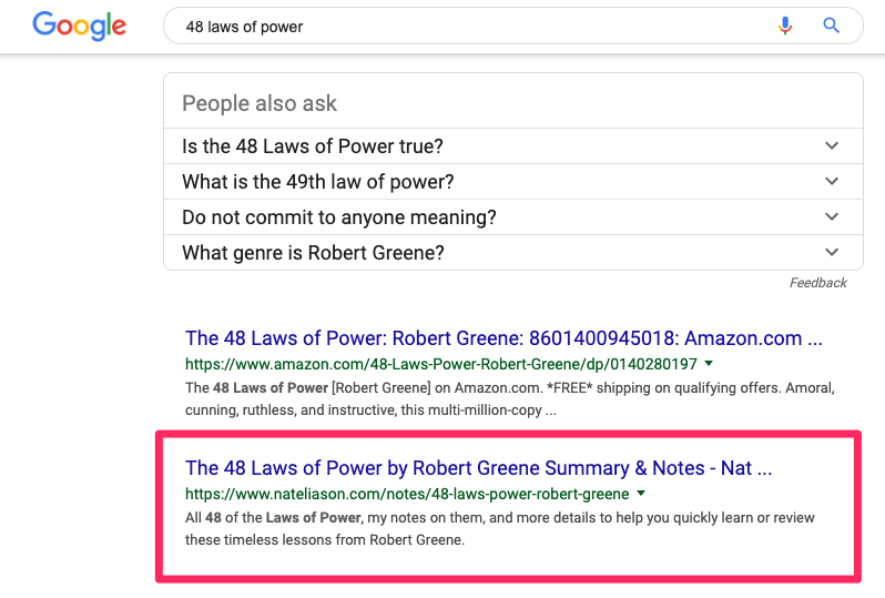 The 48 Laws of Power by Robert Greene Summary & Notes - Nat Eliason