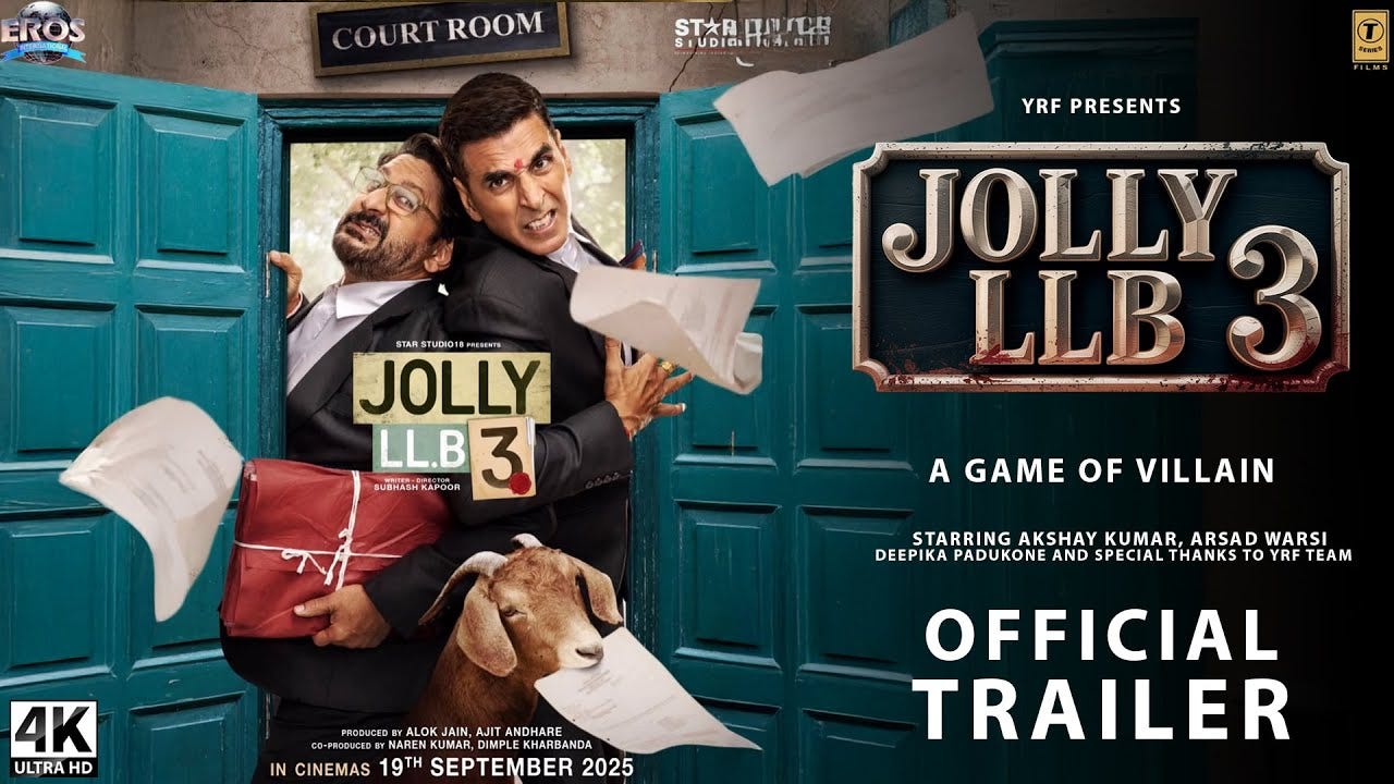 Greybrainer Summary Report: Jolly LLB 3 (Trailer Analysis)