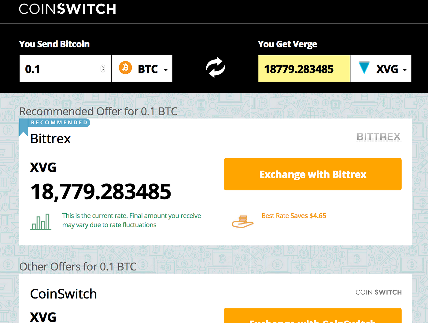 How to buy Verge (XVG) on CoinSwitch | by CoinSwitch | CoinSwitch | Medium
