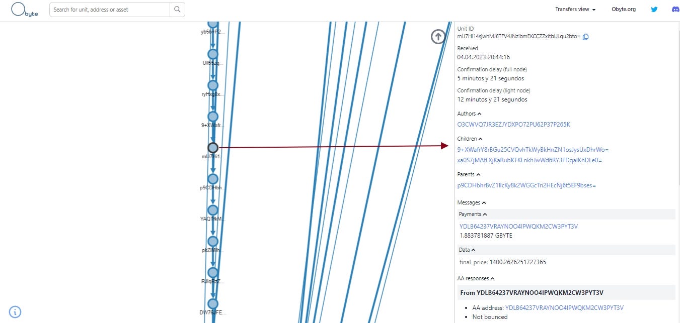 DAG explorer and other Obyte stats | Obyte