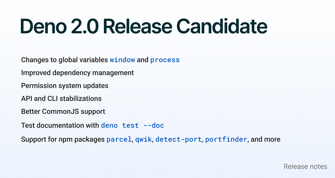 Deno 2.0 Release Candidate. (Originally published on… | by Deno 
