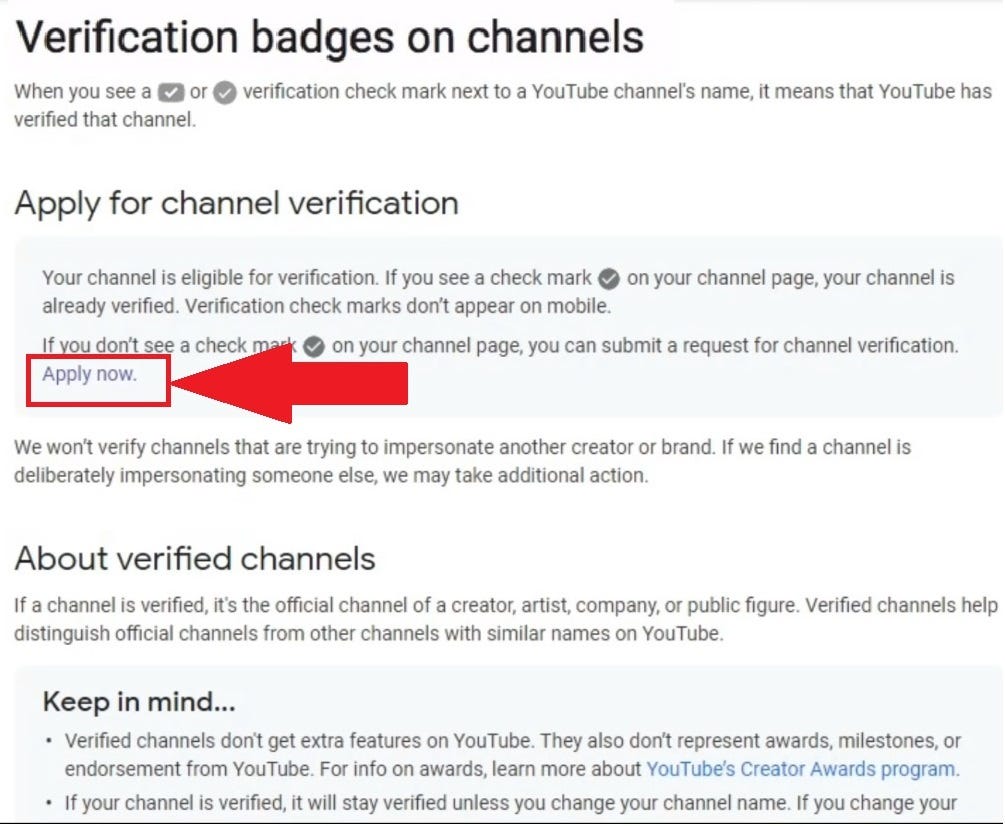 How to Verify  Channel?