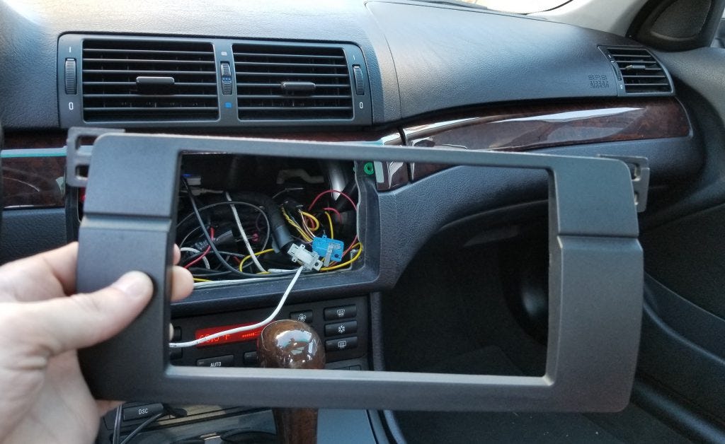 Bmw e46 double 2024 din conversion kit