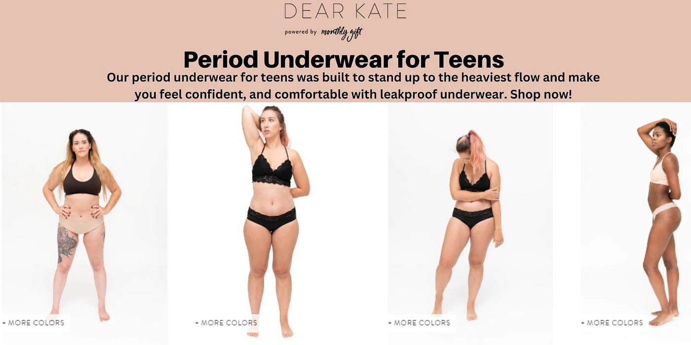 The best leakproof apparel for women with periods., by Dear Kate