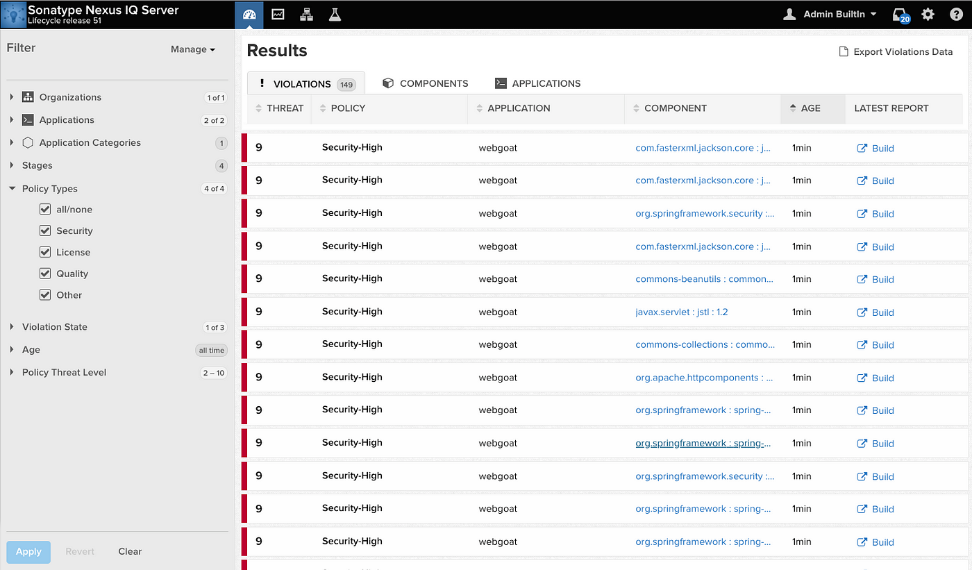 Nexus Vulnerability Scanner